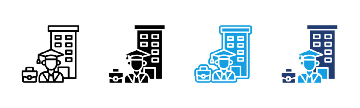 Internship icon multiple style collection