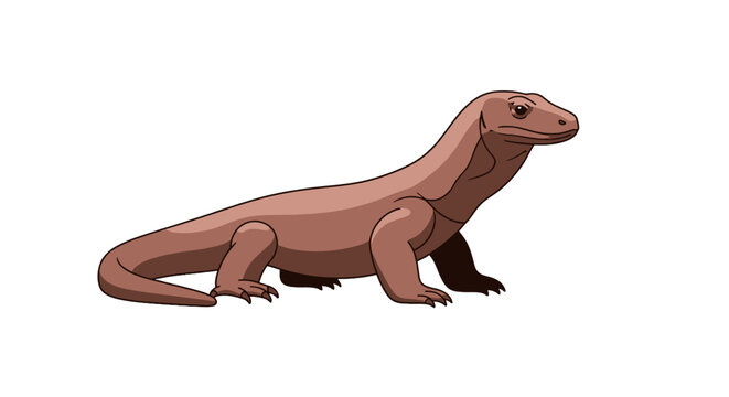 Brown Lizard Standing on Four Legs.