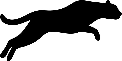 Running Cheetah Silhouette SVG Vector for Wildlife Design Projects © generasi