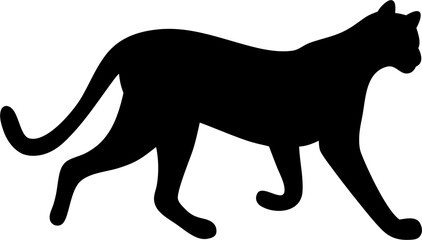 Running Cheetah Silhouette SVG Vector for Wildlife Design Projects © generasi