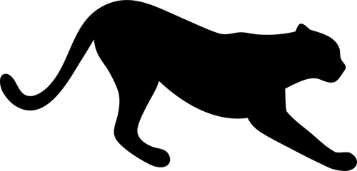 Running Cheetah Silhouette SVG Vector for Wildlife Design Projects © generasi