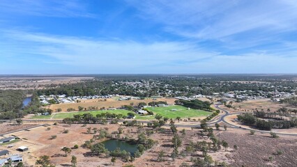 Fototapeta premium Spectacular aerial photo of Goondiwindi Queensland Australia