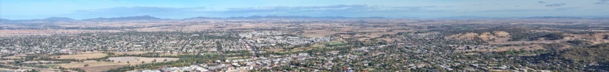 Obraz premium Spectacular aerial panorama of Tamworth NSW Australia