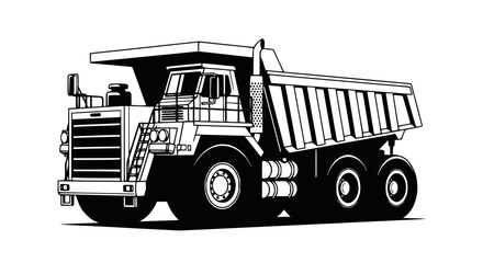 black and white dump truck © Arto