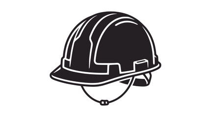 Fototapeta premium black hard hat, safety helmet