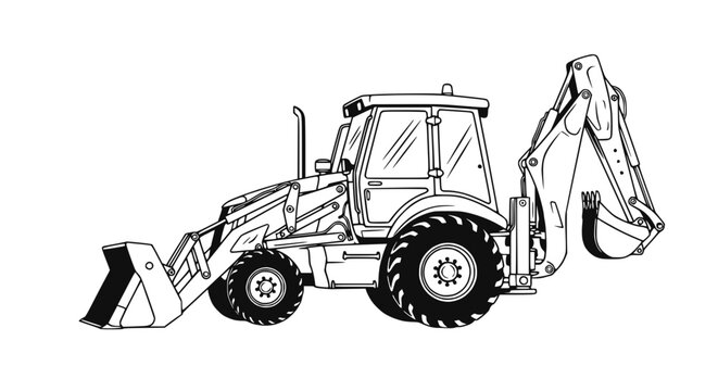 backhoe loader tractor