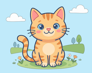 a sitting cat © Uttam