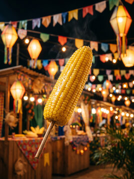 Steaming corn on the cob celebration event