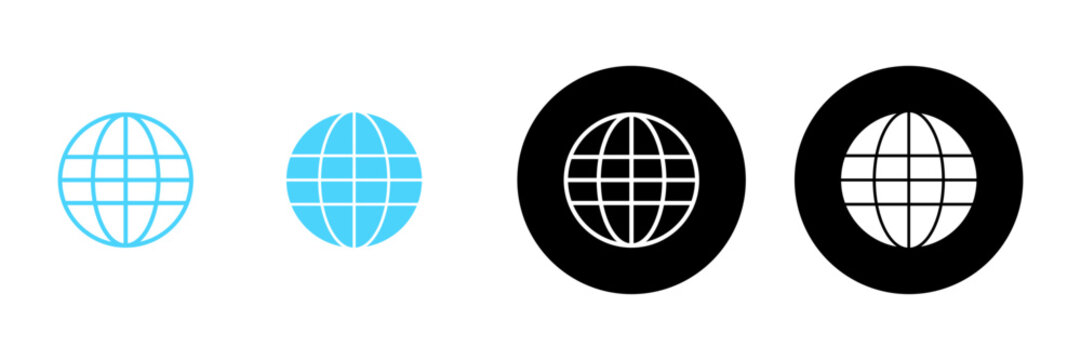 Web icon vector. go to web sign and symbol. web click icon. Global search icon