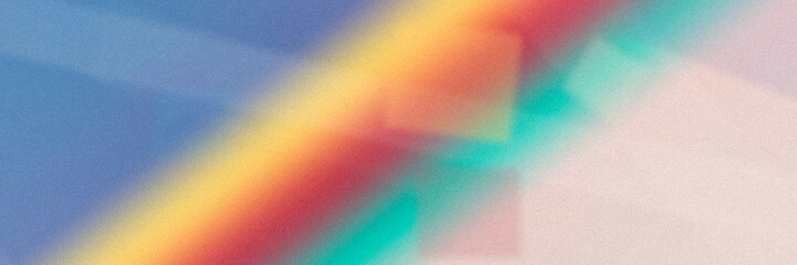 Colorful rainbow stripes blend into soft pastels and diagonally drifting blur, evoking playful creativity for art projects, invitations, and brand themes. © Sergei