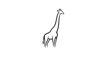 A giraffe standing in profile view. © Abidzar