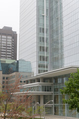 Naklejka premium The Ontario Court of Justice at 10 Armoury Street in Toronto, designed by Renzo Piano Building Workshop with NORR for Infrastructure Ontario in a contemporary high-tech modernist style, completed 2023