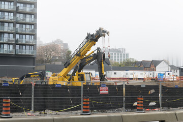 Naklejka premium demolition by Zancon Group clearing the way for developers in Old Town, Toronto (Adelaide St E)