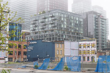 Naklejka premium redevelopment between Adelaide St E and King St E (near Ontario St) by Fitzrovia, Toronto