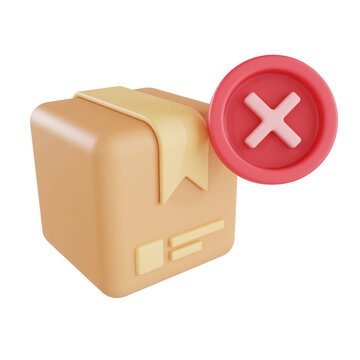 box blocked 3d icon illustration object