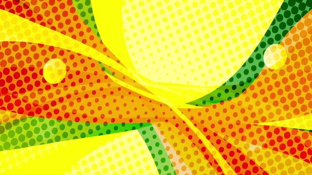 Abstract Flowing Colors with Halftone Pattern 4K