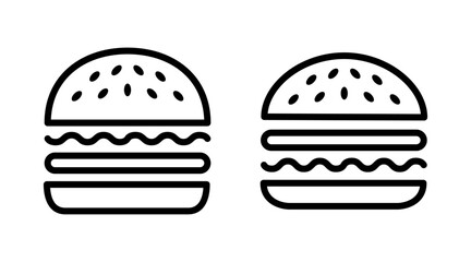 Fototapeta premium Burger icon set vector. burger sign and symbol. hamburger