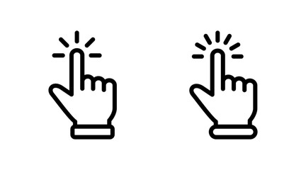 Fototapeta premium Hand cursor icon set vector. cursor sign and symbol. hand cursor icon clik