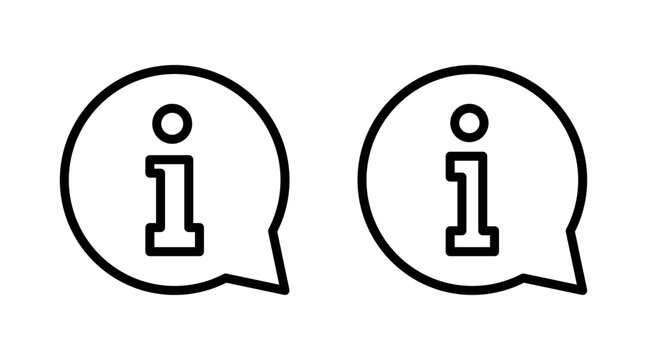 Information sign icon set vector. about us sign and symbol. question mark icon