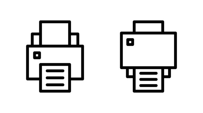 Print icon set vector. printer sign and symbol