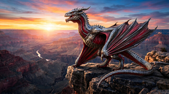 silver red dragun