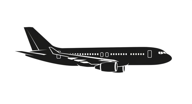 airplane on a white background