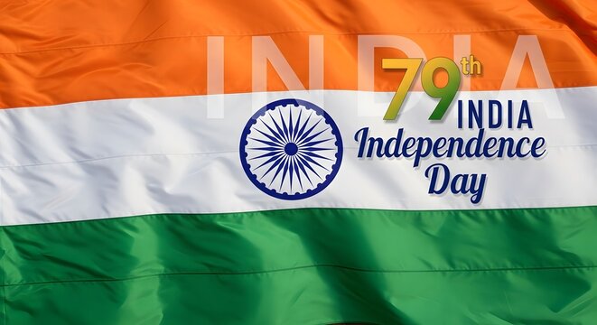 India's 79th independence day celebration with national flag
