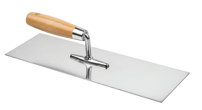Professional Trowel and White Plastering Board for Construction Work.