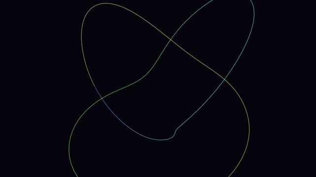Seamless 4K loop of a glowing bronze torus knot morphing in a hypnotic abstract motion field with cinematic depth. Ideal for science communication, education, documentary and research visualization 