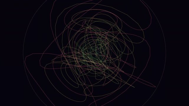 Seamless 4K loop of a glowing rose gold gyroscope morphing in a hypnotic abstract motion field with cinematic depth. Ideal for VJ sets, music videos, science and motion-graphics visuals, meditation 