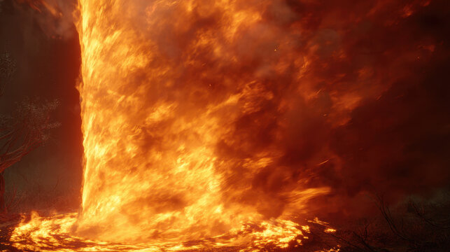 Transparent fire vortex big flame blazing fire orange flame fire swirl smoke cloud heat abstract fire firestorm dramatic flame burning hot inferno fire column fire burst fire plume fire ring fire