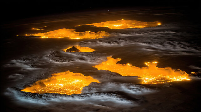 Eternal Flames The Yanar Dag Fire Mountain in Azerbaijan.