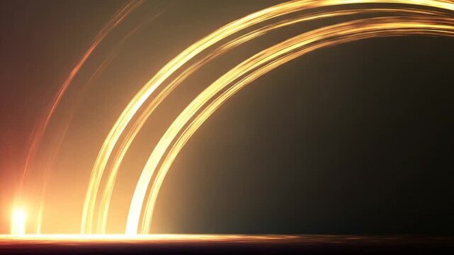 Abstract light trails with dramatic lighting on dark background