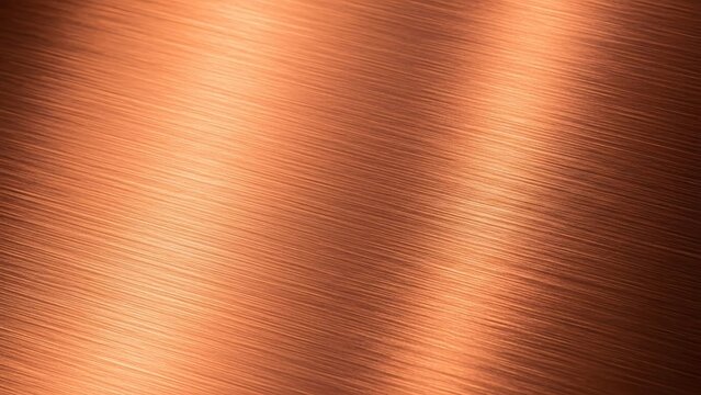 Copper metal texture with brushed finish and warm lighting effects