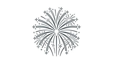 Obraz premium Symmetrical line art of a large firework starburst.