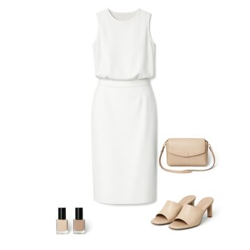 Elegant minimalist fashion ensemble