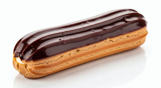 Chocolate Eclair Pastry Dessert Cake.