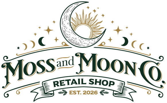 Mooos and Moon co logo design
