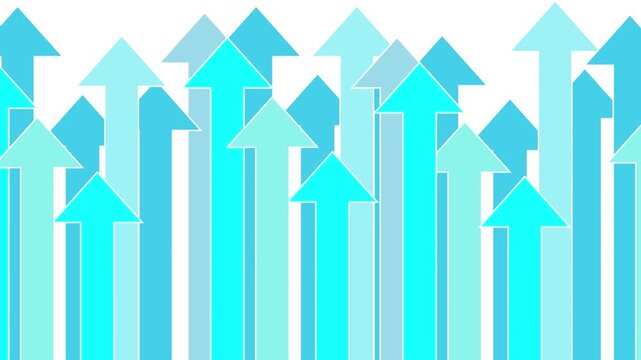 Blue Arrows Pointing Upward 4K