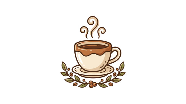 A steaming hot cup of coffee.