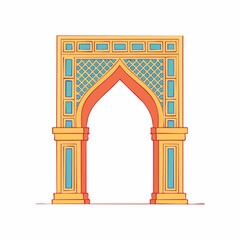 Fototapeta premium Ornate Archway with Geometric Patterns