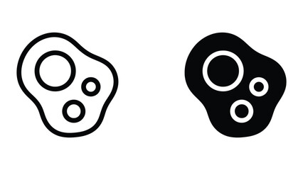 Asteroid icon set in outline and solid glyph style vector © OrchiDesign