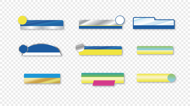 set of buttons