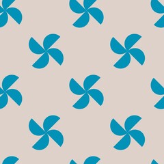 Minimalist propeller shape Seamless Pattern, Repeat Design for Fabric or Textile © yayukagustin