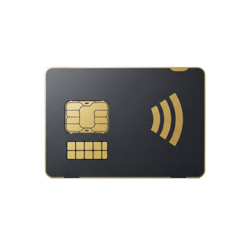 NFC contactless payment chip on credit card