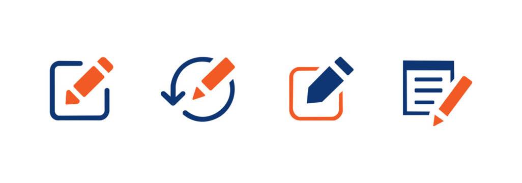 Editing tool icon set. Contains editor, revision, modification, and document icons. Solid illustration icon pack.