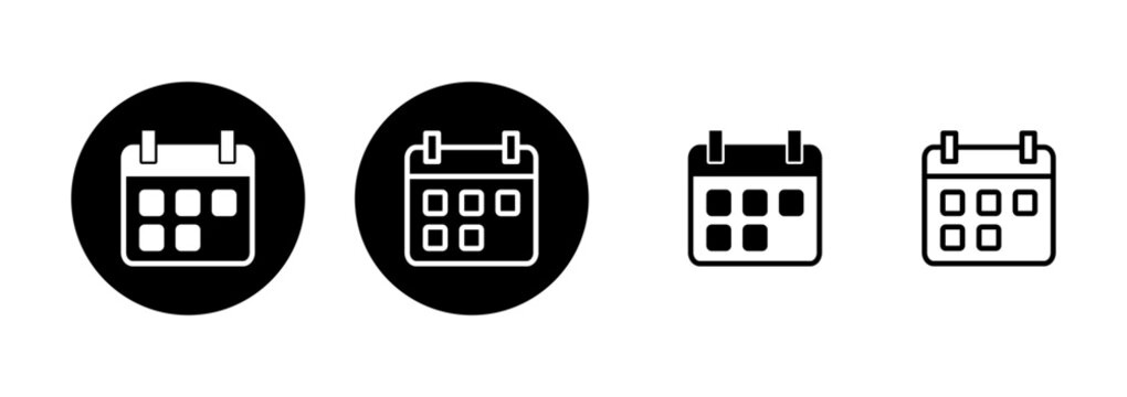 Calendar icon logo design. Calender sign and symbol. Schedule icon symbol