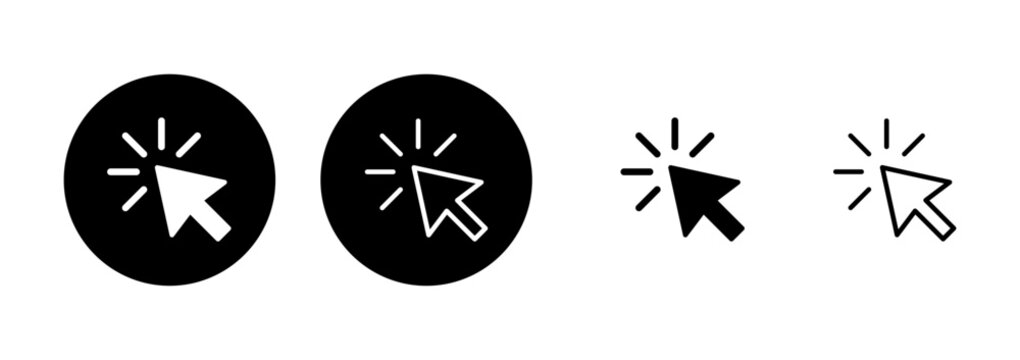 Click icon logo design. pointer arrow sign and symbol. cursor icon