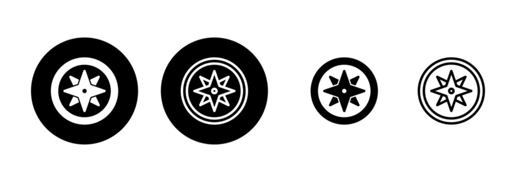 Compass icon logo design. arrow compass icon sign and symbol