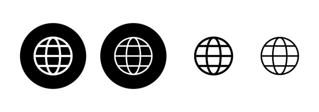 Web icon logo design. go to web sign and symbol. web click icon. Global search icon